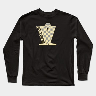 Madness HD Checkerboard Cream & Grey Long Sleeve T-Shirt